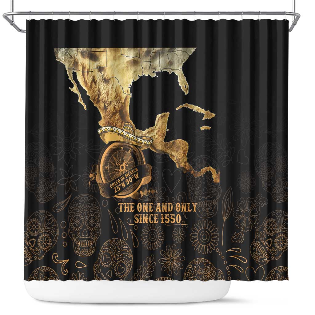 Gulf Of Mexico Shower Curtain Historic Gulf of Mexico Map Since 1550 LT9
