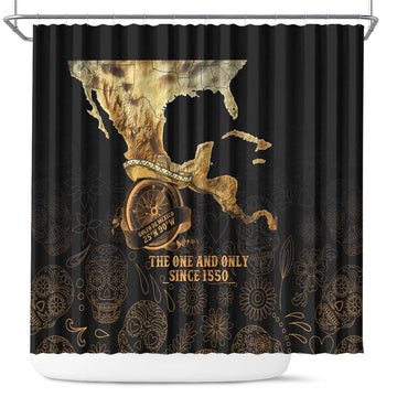 Gulf Of Mexico Shower Curtain Historic Gulf of Mexico Map Since 1550 LT9