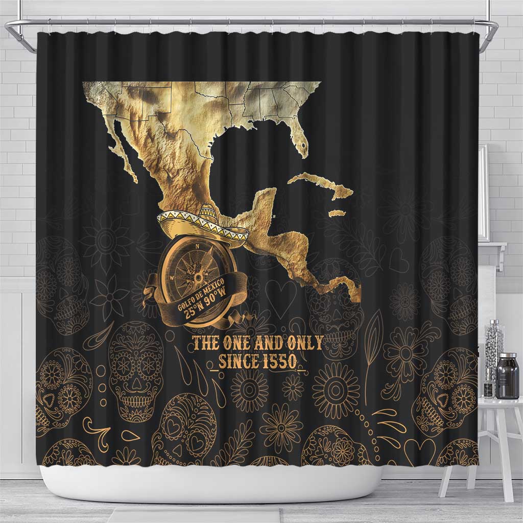 Gulf Of Mexico Shower Curtain Historic Gulf of Mexico Map Since 1550 LT9