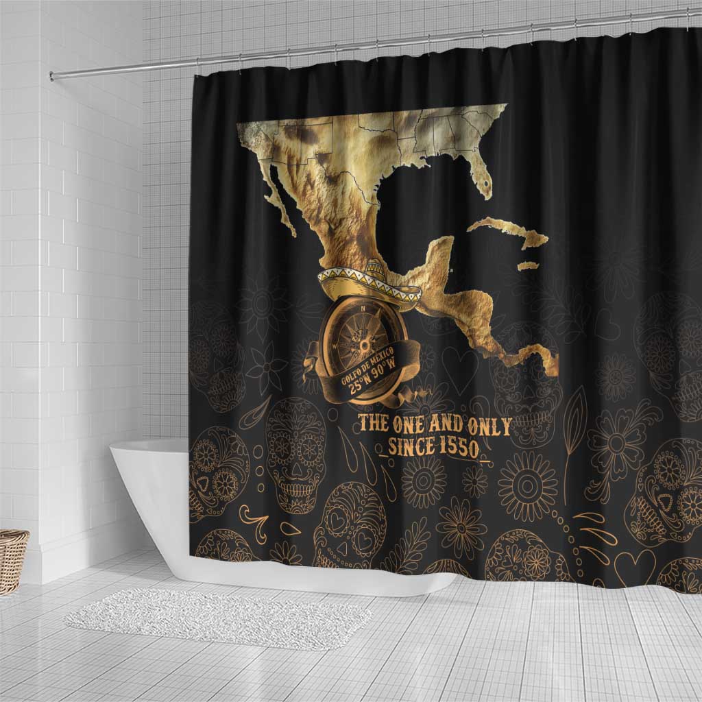 Gulf Of Mexico Shower Curtain Historic Gulf of Mexico Map Since 1550 LT9