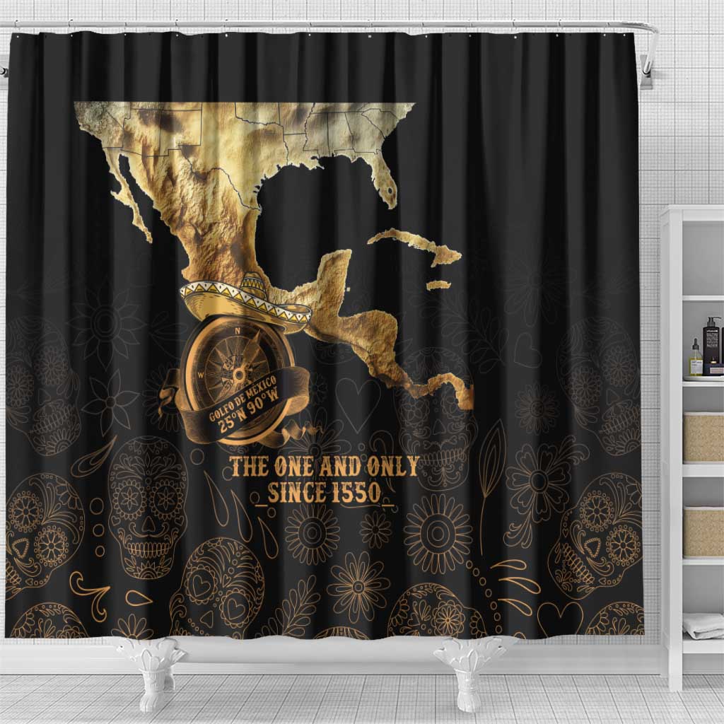 Gulf Of Mexico Shower Curtain Historic Gulf of Mexico Map Since 1550 LT9