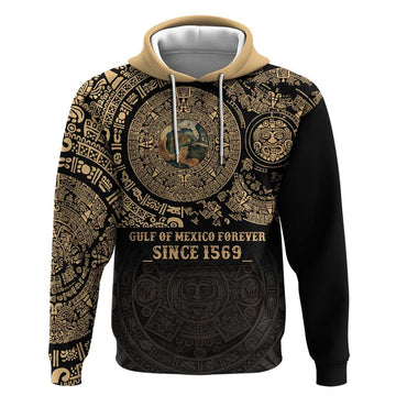 Gulf of Mexico Personalized Hoodie Since 1569 Aztec Vingtage LT9