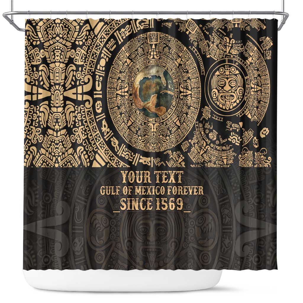 Gulf of Mexico Personalized Shower Curtain Since 1569 Aztec Vingtage LT9