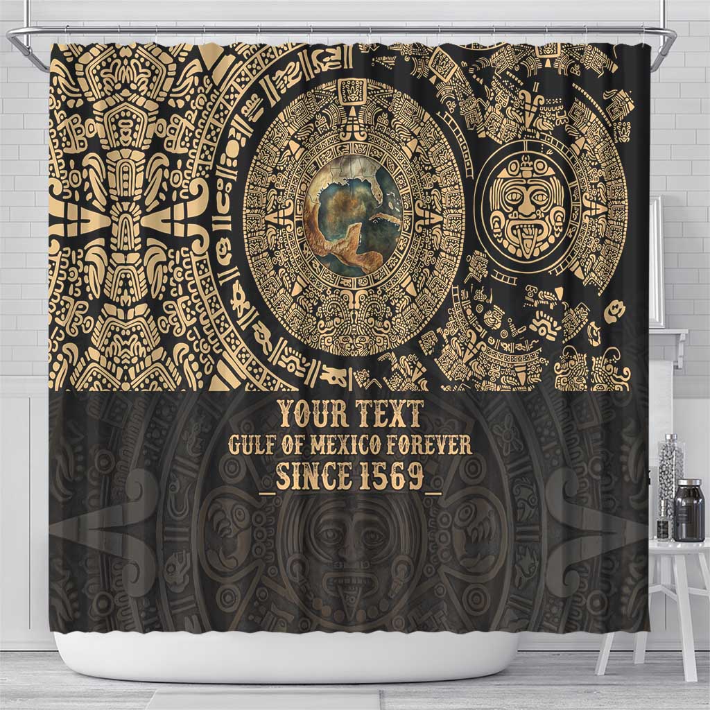Gulf of Mexico Personalized Shower Curtain Since 1569 Aztec Vingtage LT9