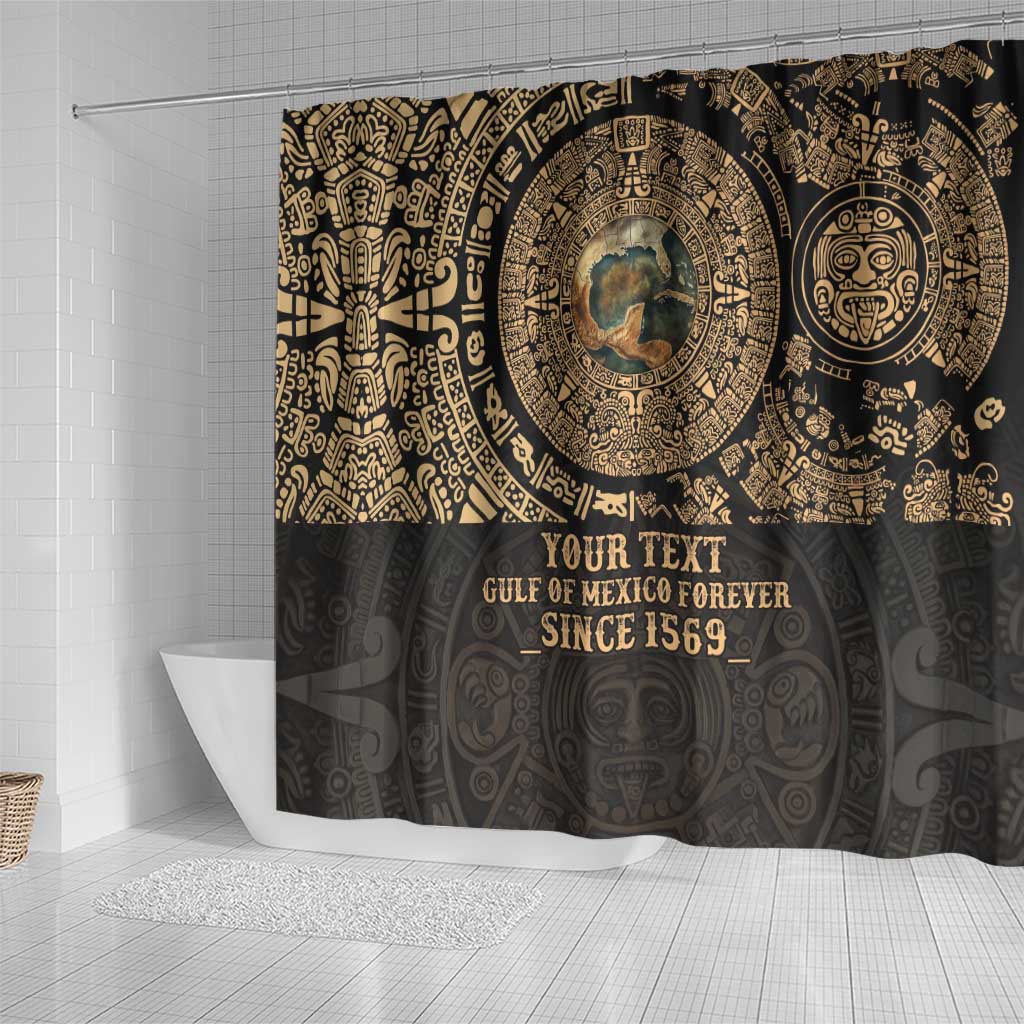 Gulf of Mexico Personalized Shower Curtain Since 1569 Aztec Vingtage LT9