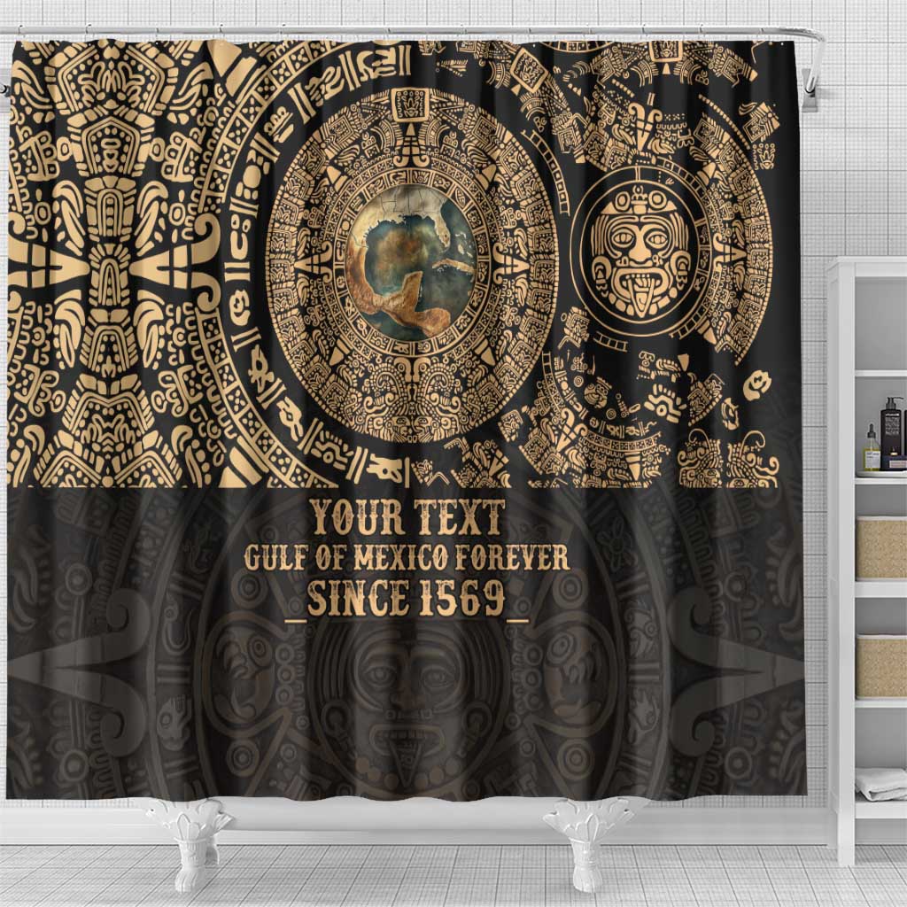 Gulf of Mexico Personalized Shower Curtain Since 1569 Aztec Vingtage LT9