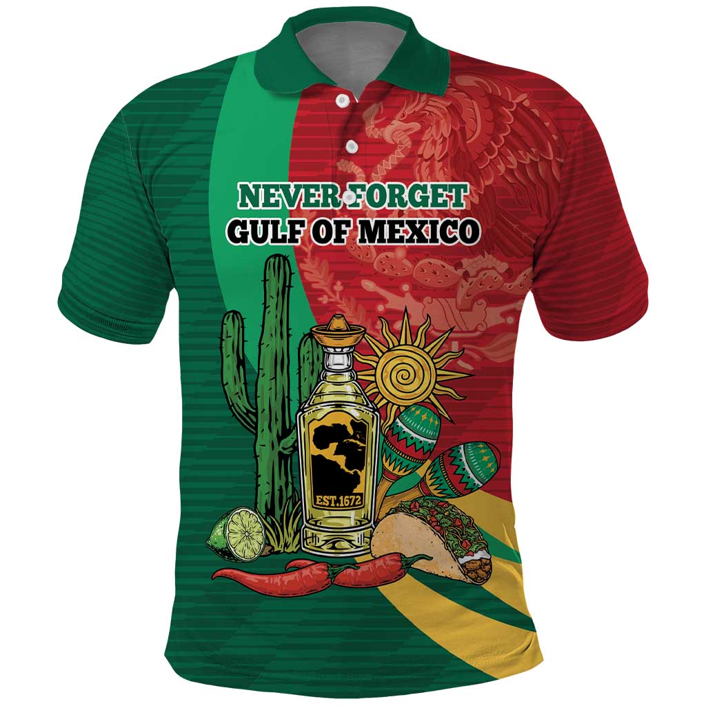 Gulf of Mexico Since 1672 Personalized Polo Shirt Mexican Tequila and Tacos LT9