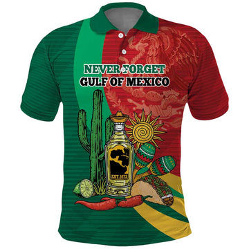 Gulf of Mexico Since 1672 Personalized Polo Shirt Mexican Tequila and Tacos LT9