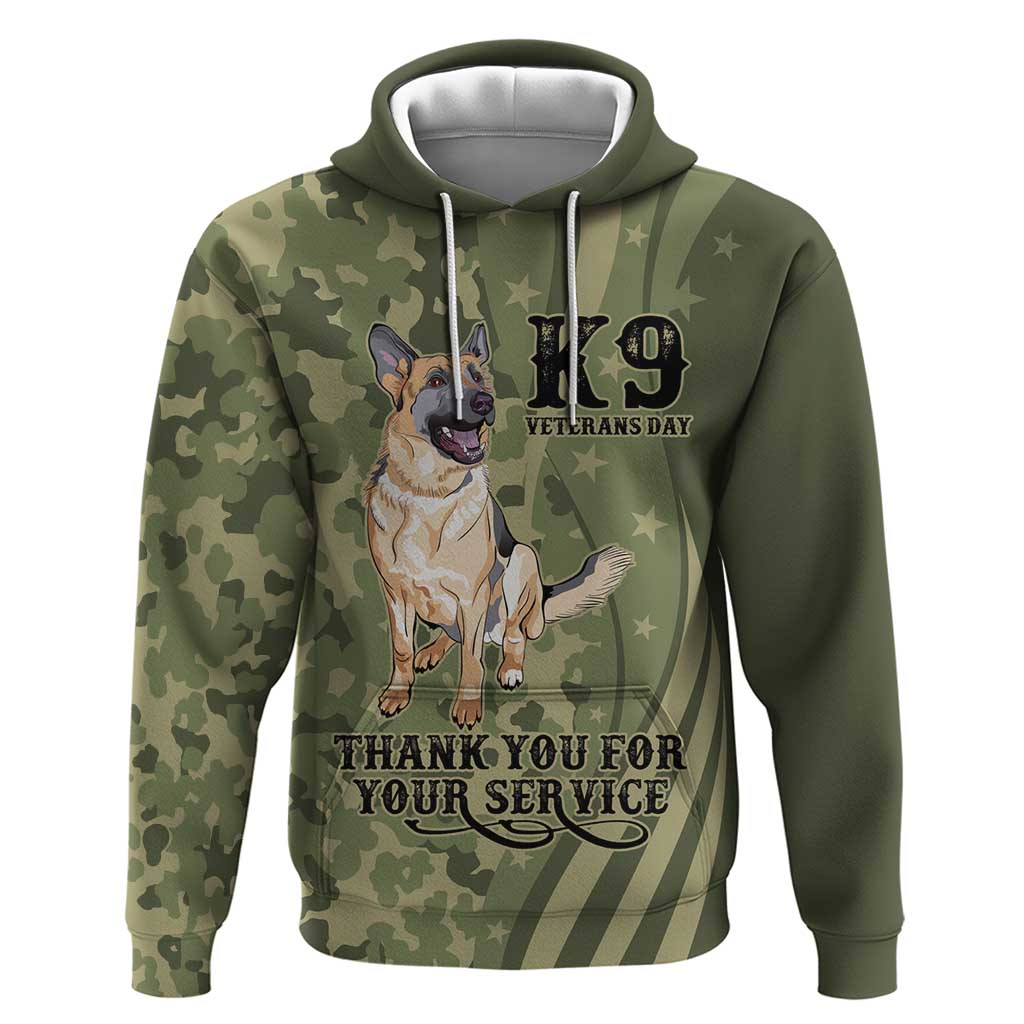 United States Canine Personalized Hoodie USA Military K9s Camouflage LT9