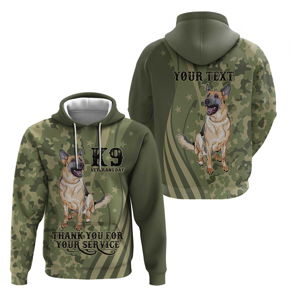 United States Canine Personalized Hoodie USA Military K9s Camouflage LT9