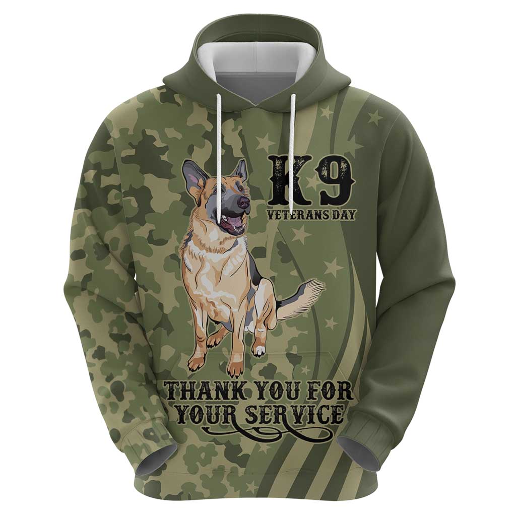 United States Canine Personalized Hoodie USA Military K9s Camouflage LT9