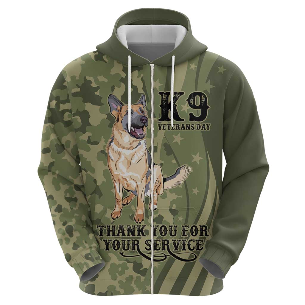 United States Canine Personalized Hoodie USA Military K9s Camouflage LT9