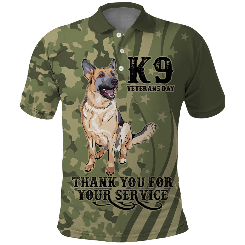 United States Canine Personalized Polo Shirt USA Military K9s Camouflage LT9