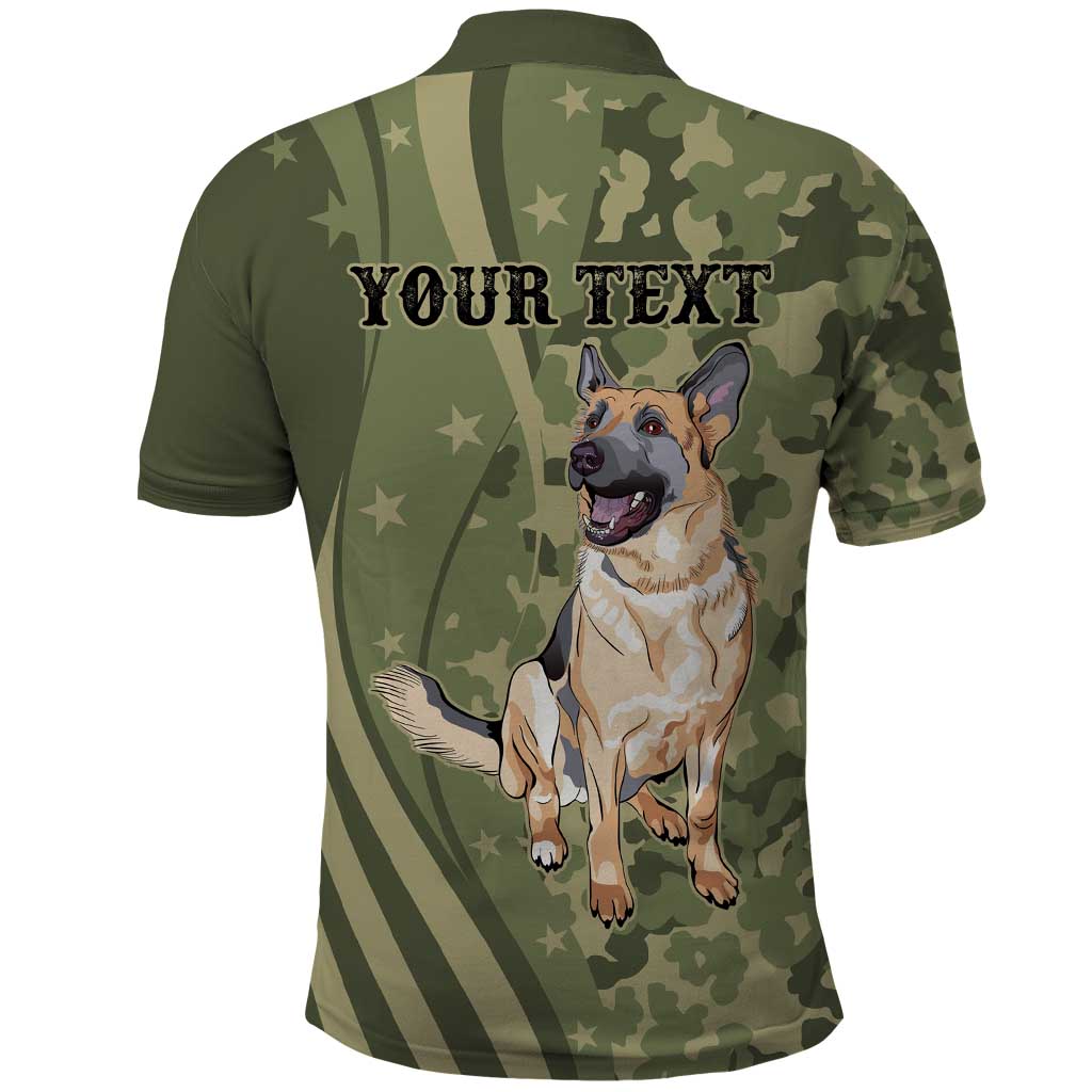 United States Canine Personalized Polo Shirt USA Military K9s Camouflage LT9