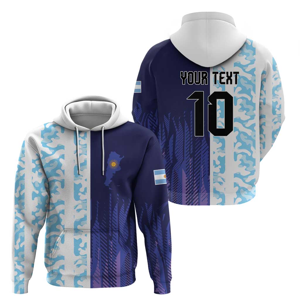 Argentina Football Custom Hoodie Vamos La Albiceleste Half Version LT9