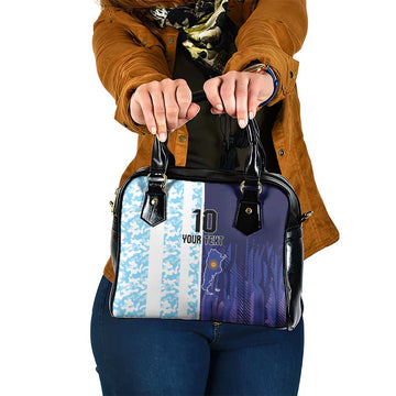 Argentina Football Custom Shoulder Handbag Vamos La Albiceleste Half Version LT9