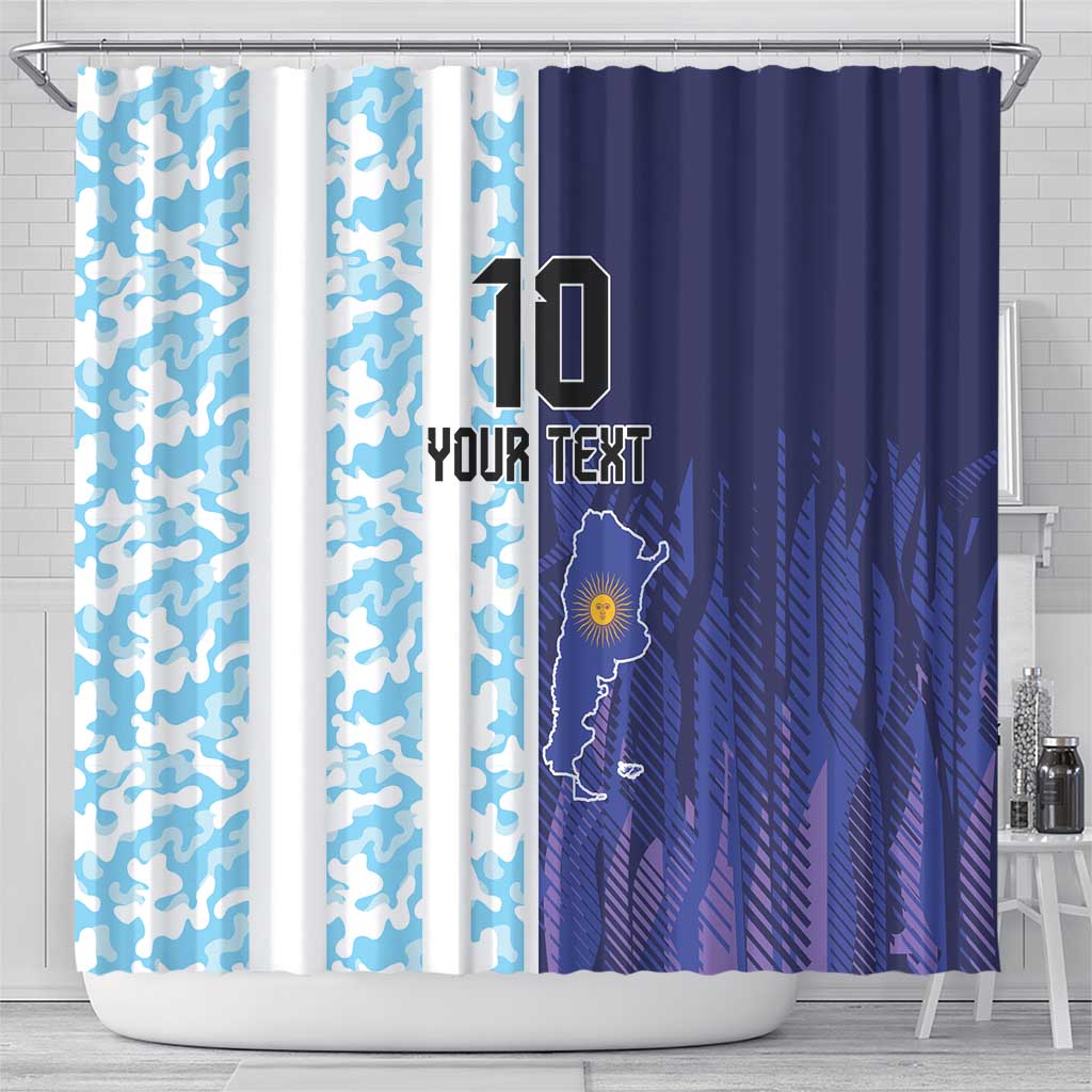 Argentina Football Custom Shower Curtain Vamos La Albiceleste Half Version LT9