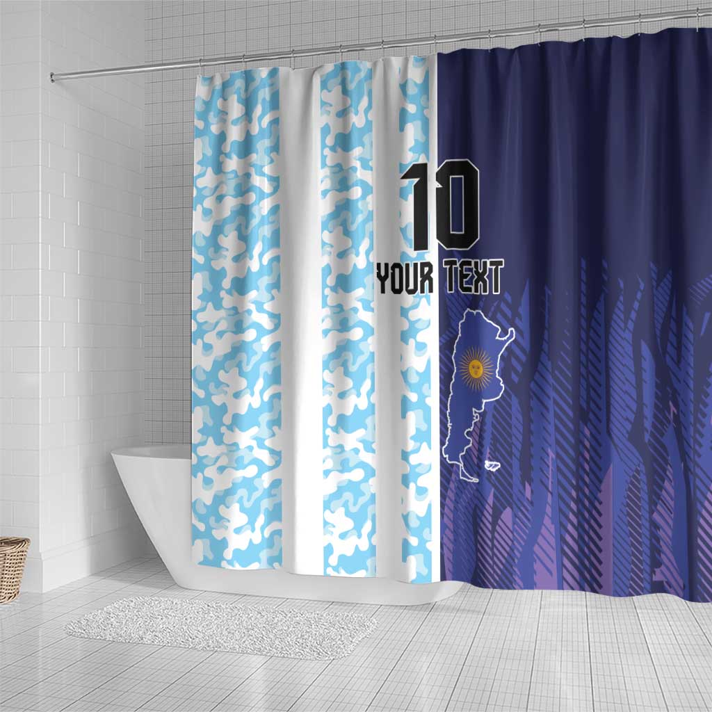 Argentina Football Custom Shower Curtain Vamos La Albiceleste Half Version LT9