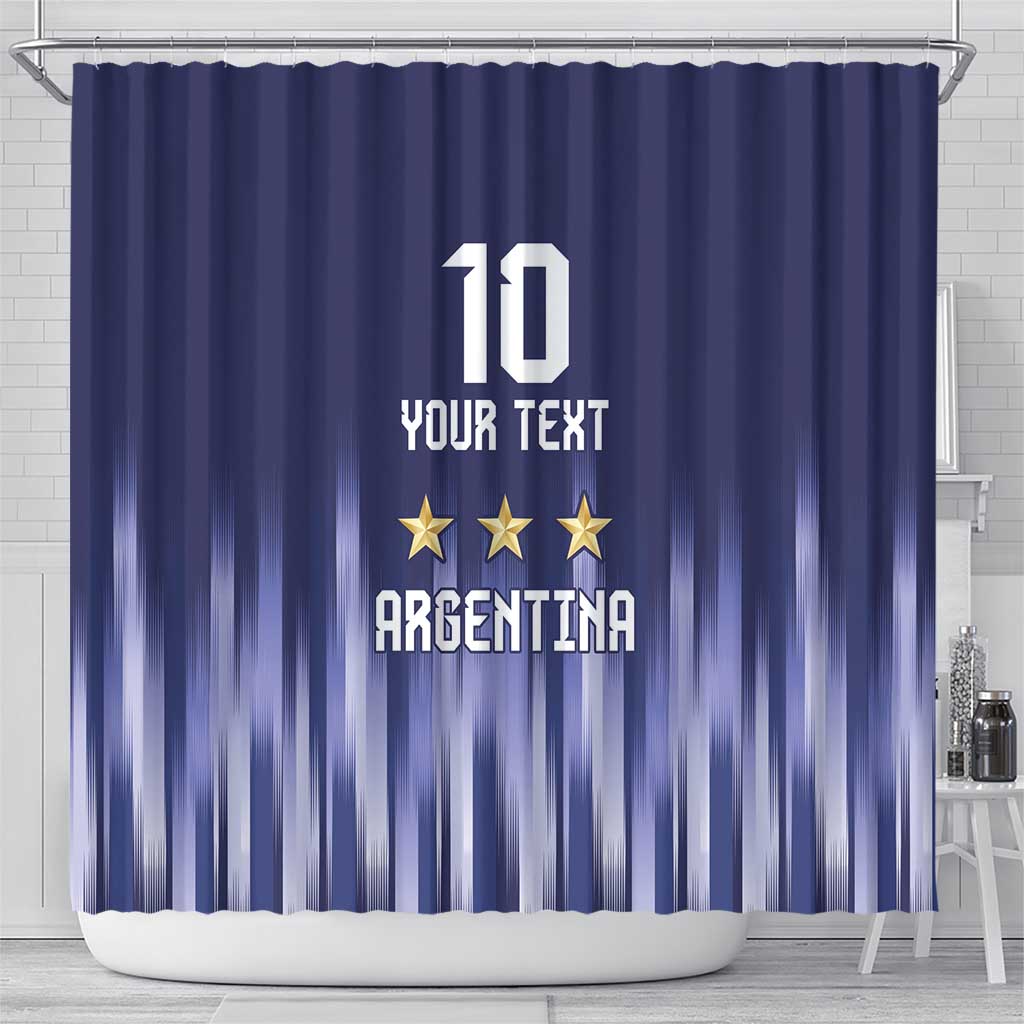 Argentina Football Custom Shower Curtain Vamos La Albiceleste Vintage LT9