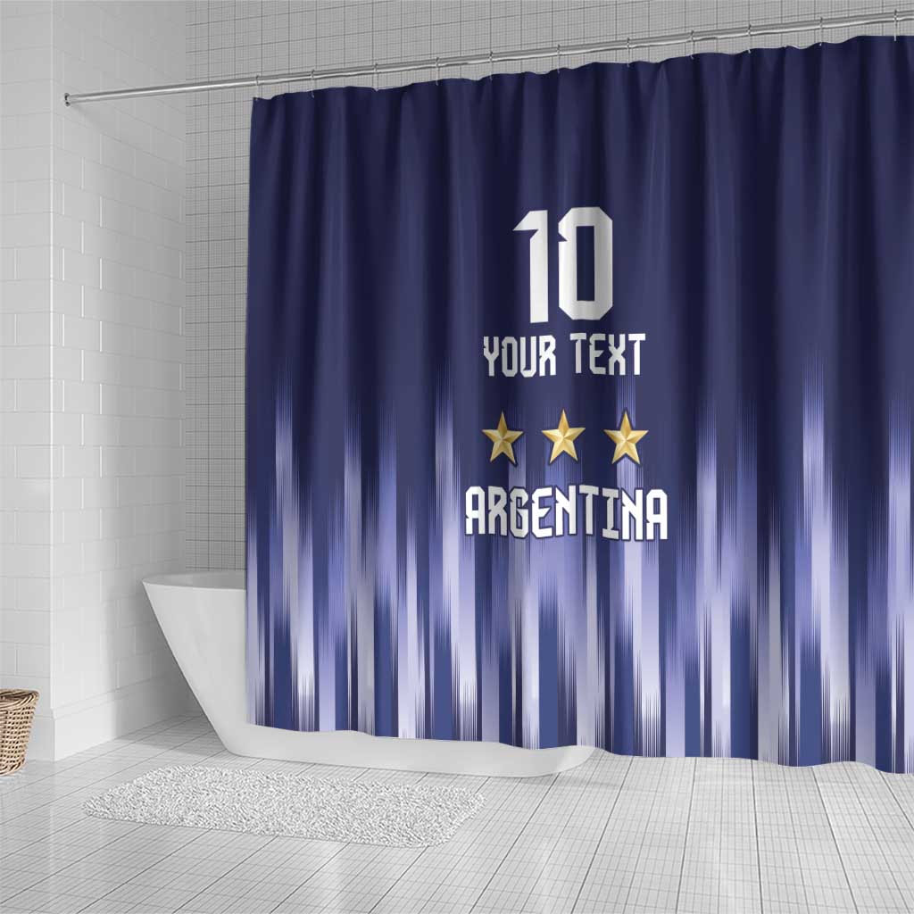 Argentina Football Custom Shower Curtain Vamos La Albiceleste Vintage LT9