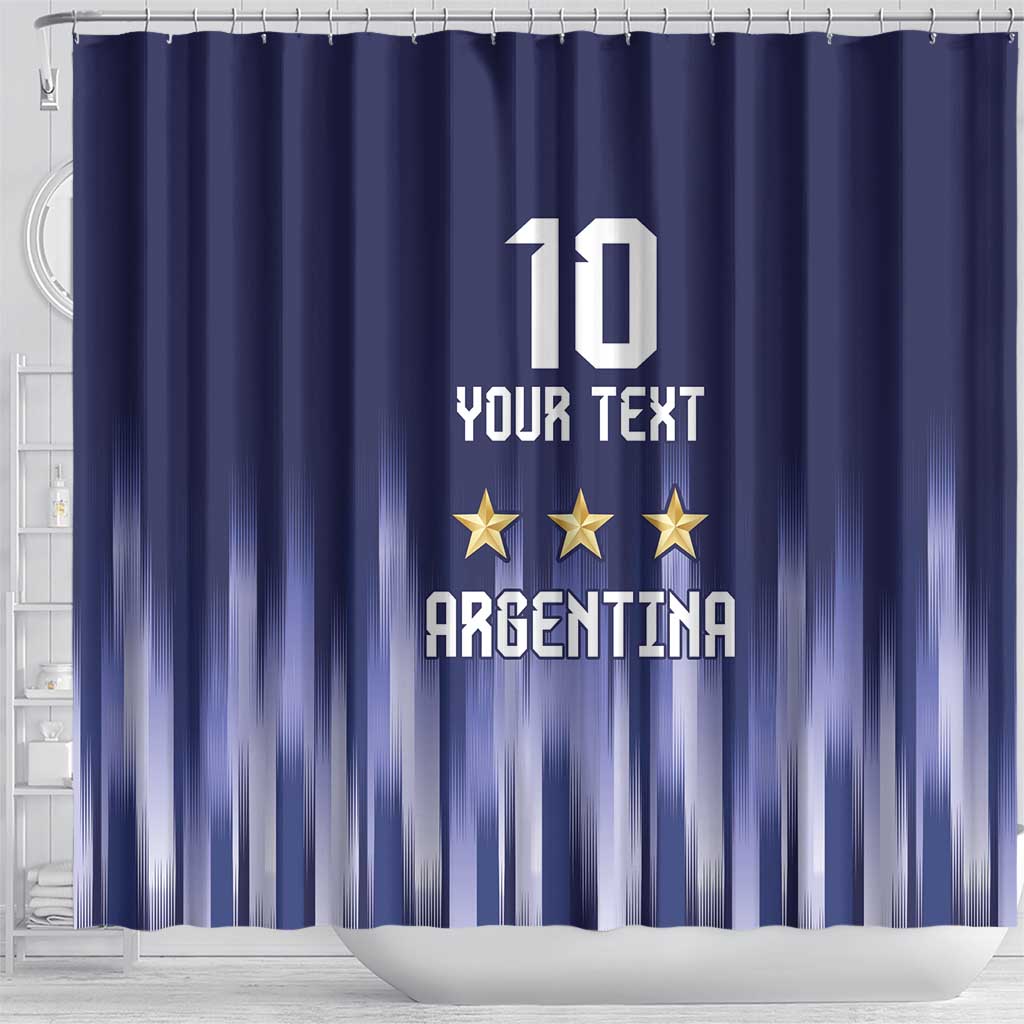 Argentina Football Custom Shower Curtain Vamos La Albiceleste Vintage LT9