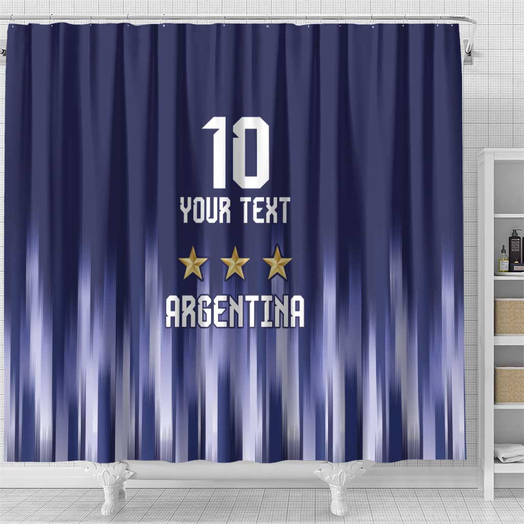 Argentina Football Custom Shower Curtain Vamos La Albiceleste Vintage LT9