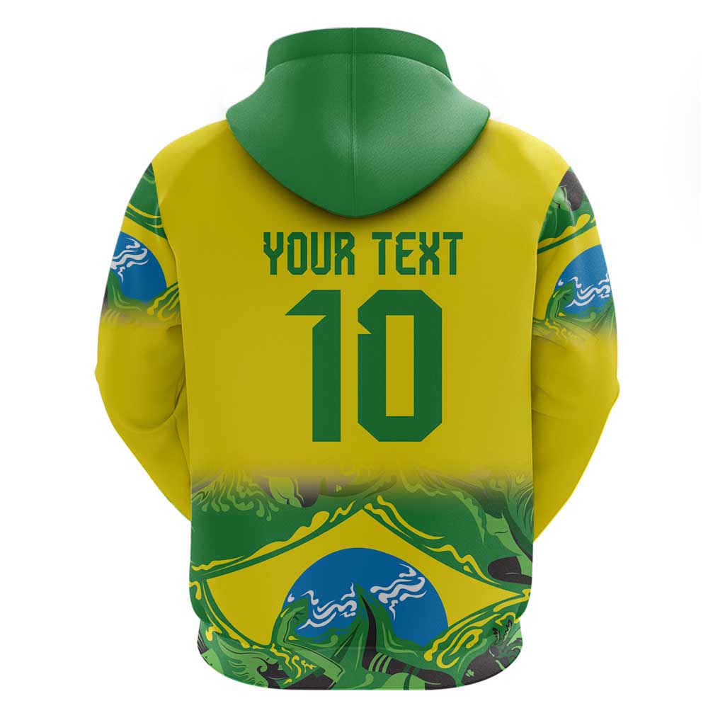 Brazil Football Custom Hoodie Brasil Birds Mascot Bora Brasil! LT9