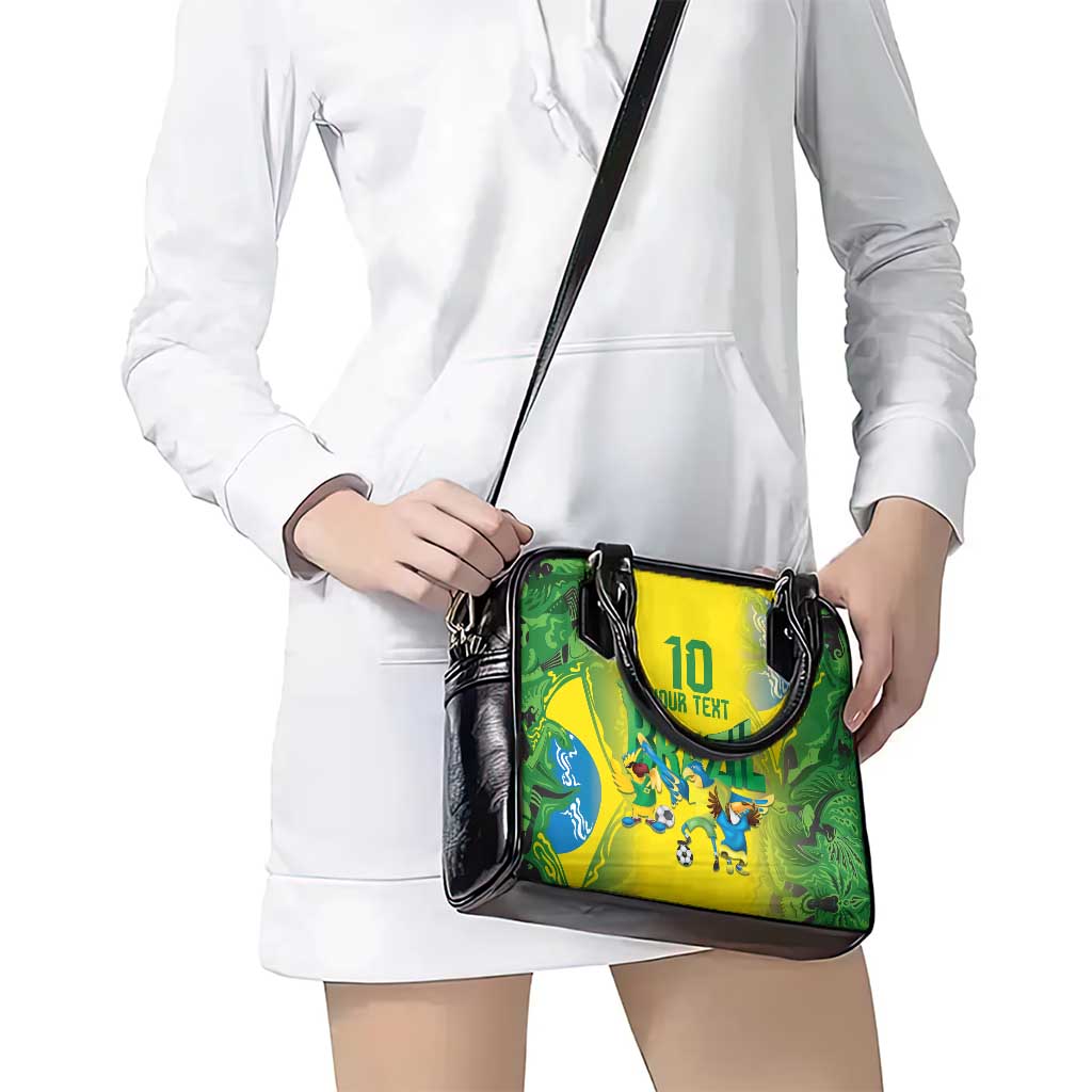 Brazil Football Custom Shoulder Handbag Brasil Birds Mascot Bora Brasil! LT9