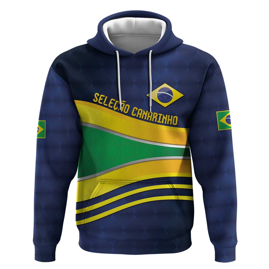 Brazil Football Custom Hoodie Selecao Canarinho Flag Motif LT9