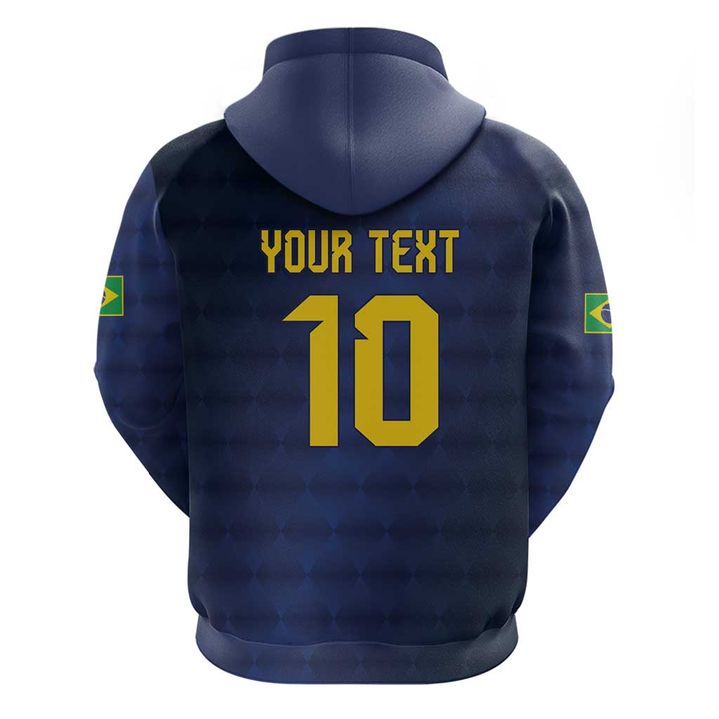 Brazil Football Custom Hoodie Selecao Canarinho Flag Motif LT9