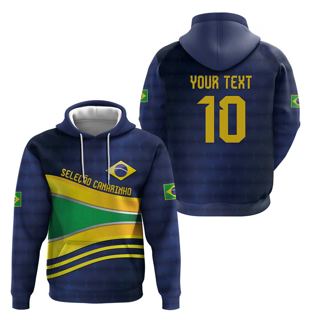 Brazil Football Custom Hoodie Selecao Canarinho Flag Motif LT9