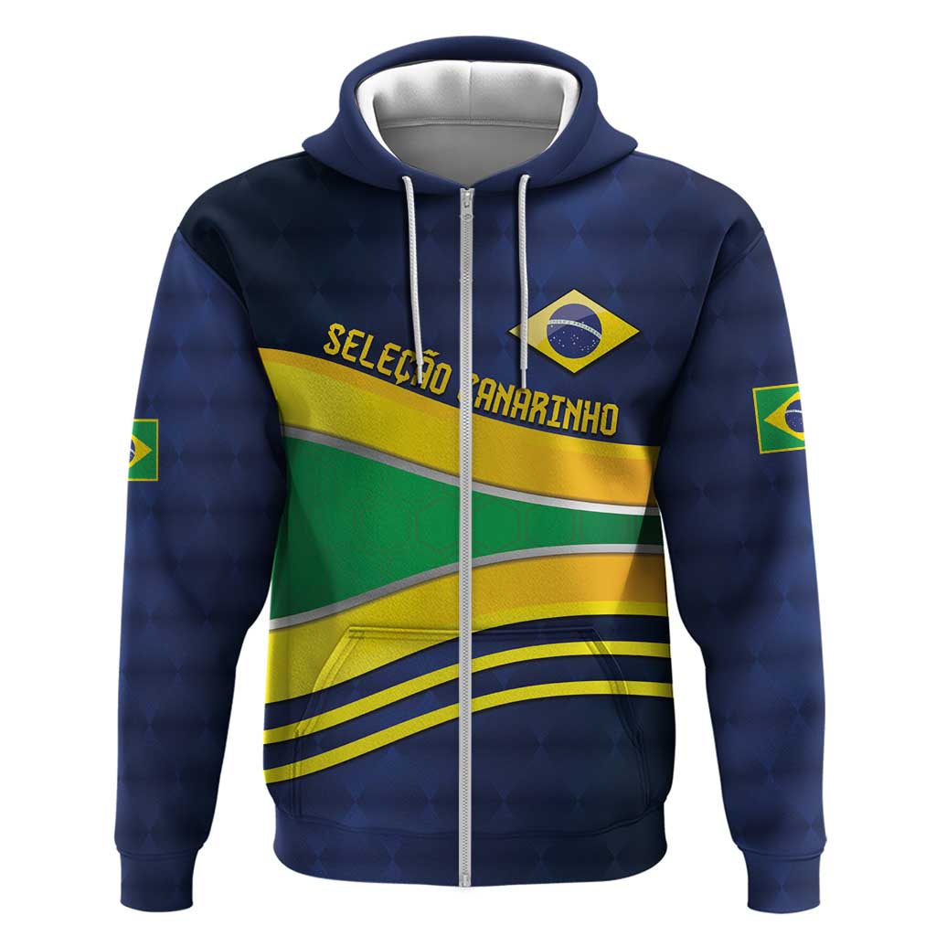 Brazil Football Custom Hoodie Selecao Canarinho Flag Motif LT9