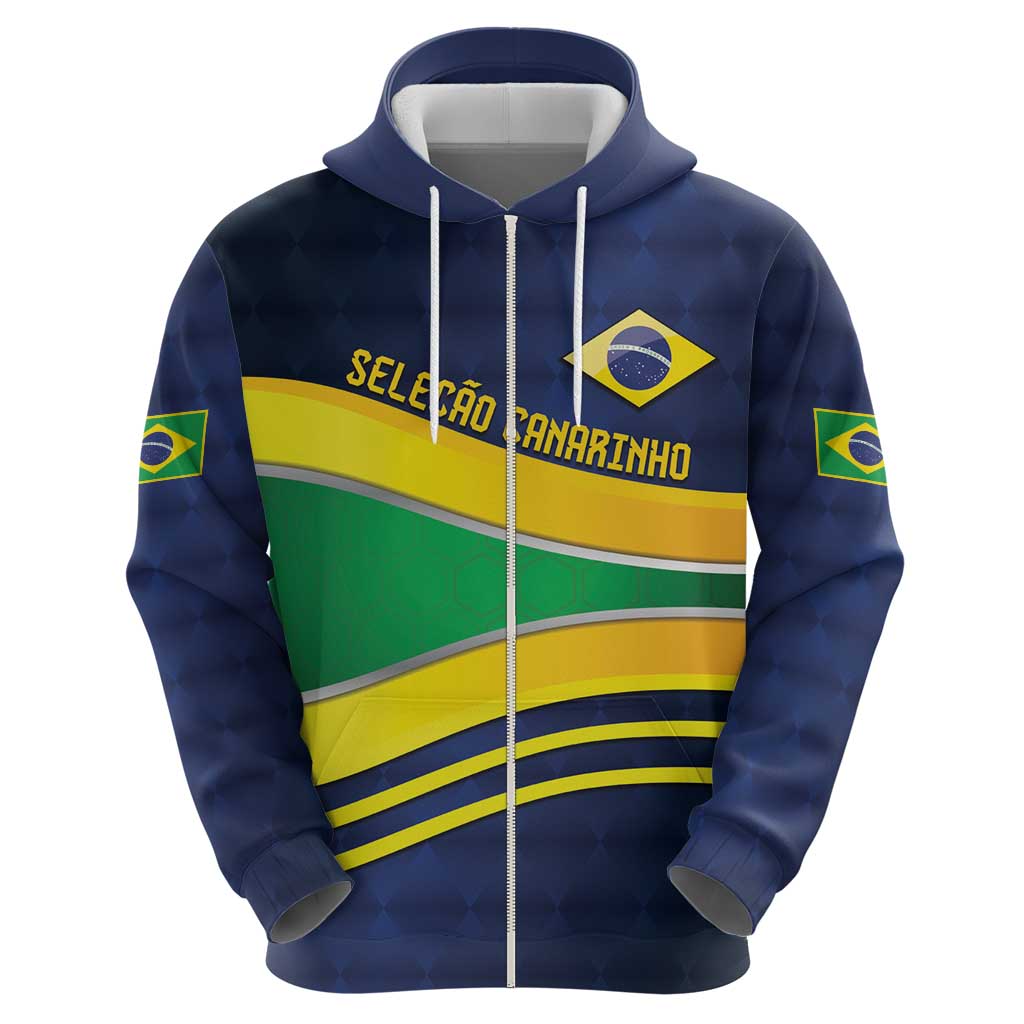 Brazil Football Custom Hoodie Selecao Canarinho Flag Motif LT9