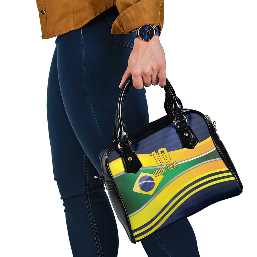 Brazil Football Custom Shoulder Handbag Selecao Canarinho Flag Motif LT9