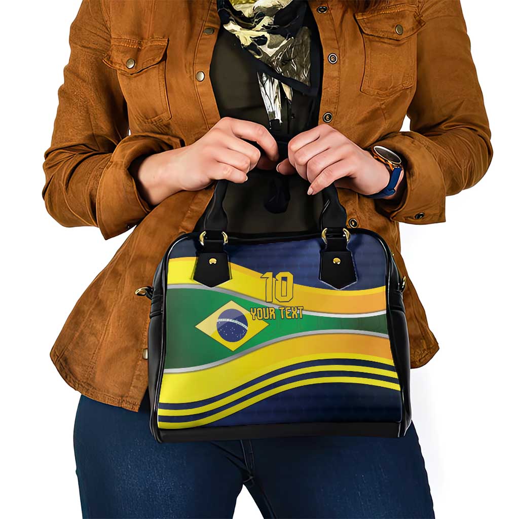 Brazil Football Custom Shoulder Handbag Selecao Canarinho Flag Motif LT9