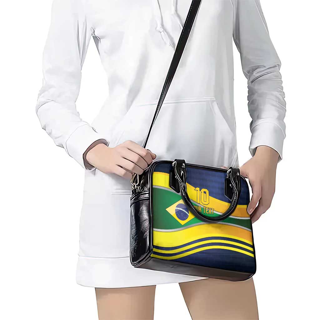Brazil Football Custom Shoulder Handbag Selecao Canarinho Flag Motif LT9