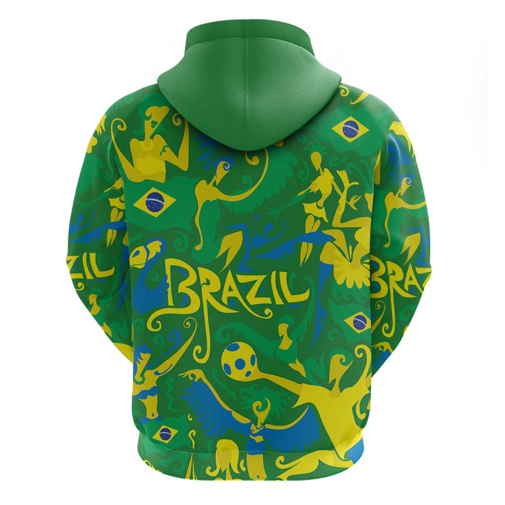 Brazil Ordem e Progresso Hoodie Native Brasil Mixed Together LT9