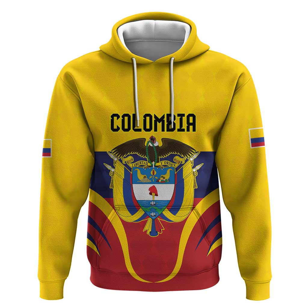 Colombia Football Custom Hoodie Come On Los Cafeteros Flag Style LT9