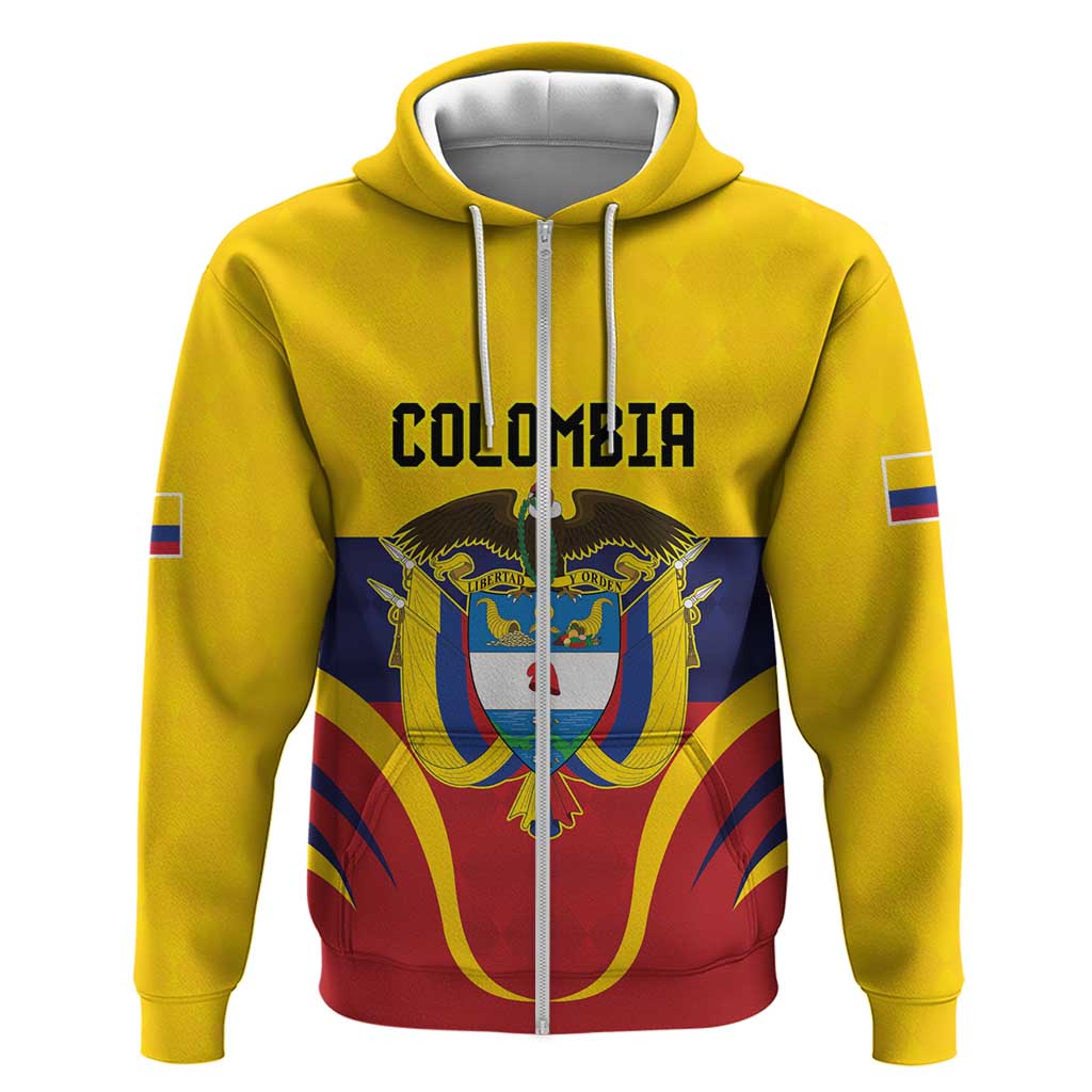 Colombia Football Custom Hoodie Come On Los Cafeteros Flag Style LT9