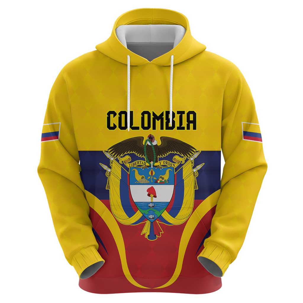 Colombia Football Custom Hoodie Come On Los Cafeteros Flag Style LT9