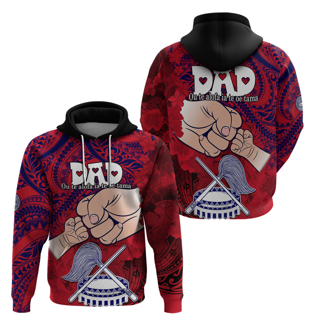 Fathers Day Polynesian Islands American Samoa Hoodie Dad Ou Te Alofa Ia Te Oe Tama - Polynesian Flowers Tribal LT9