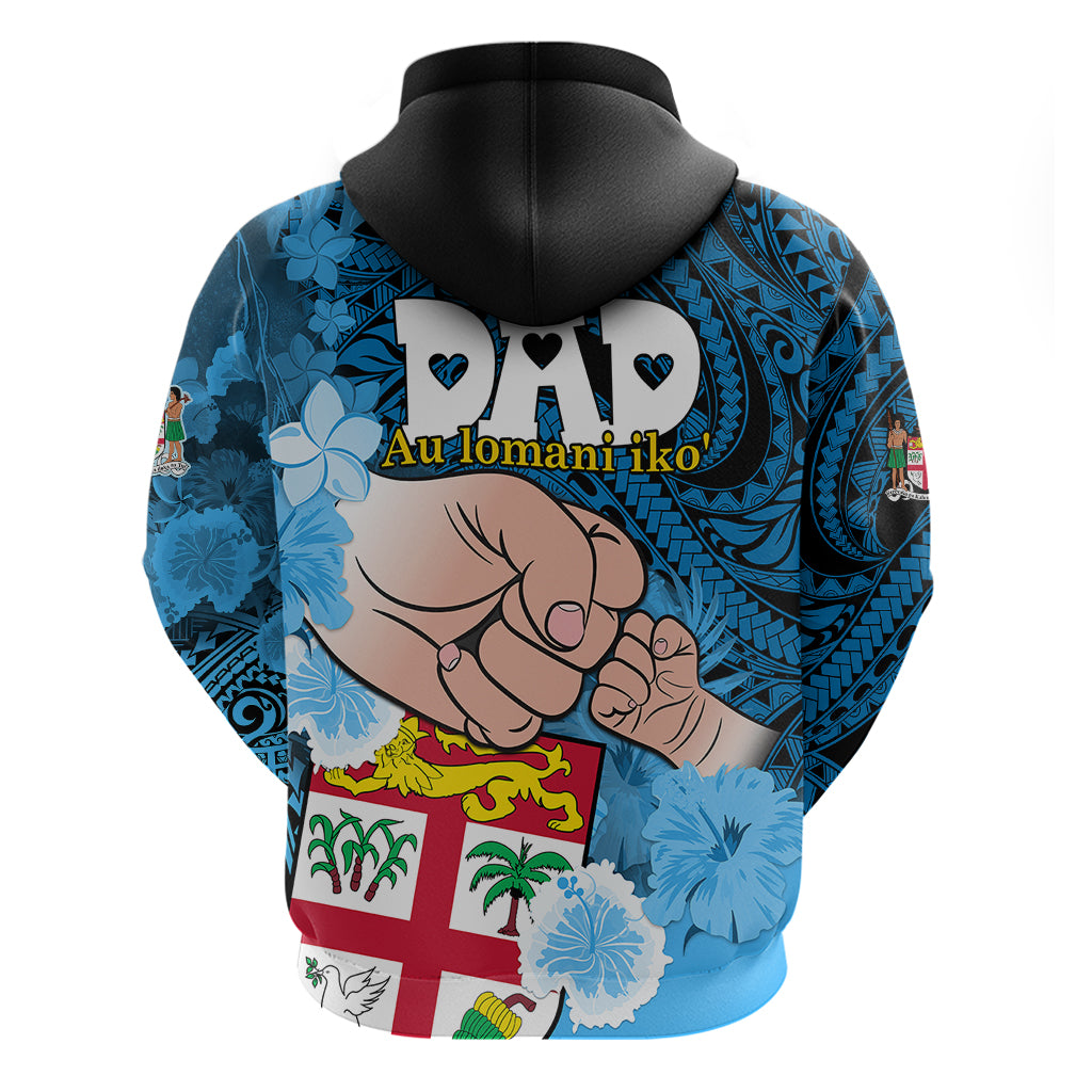Fathers Day Polynesian Islands Fiji Hoodie Dad Au Lomani Iko - Polynesian Flowers Tribal LT9