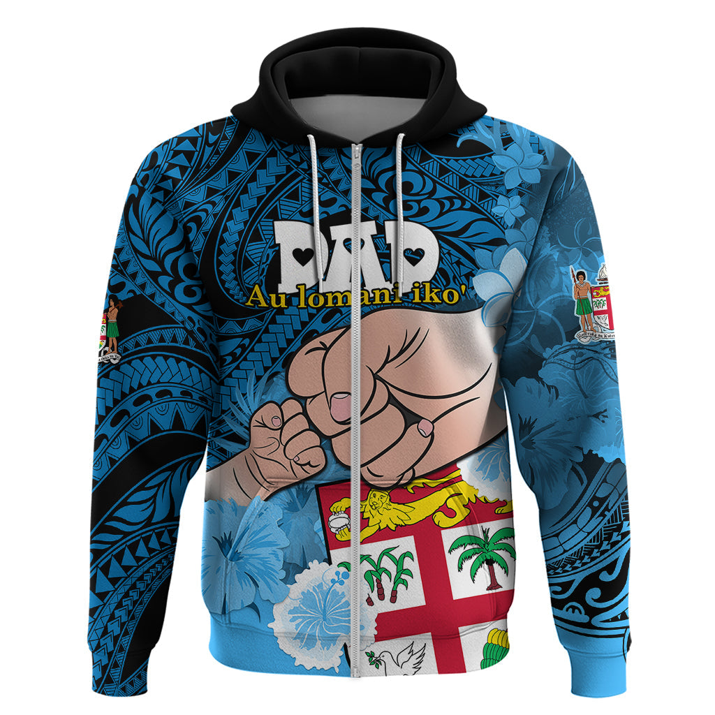 Dads Day Fiji Hoodie Dad Au Lomani Iko - Polynesian Flowers Tribal LT9