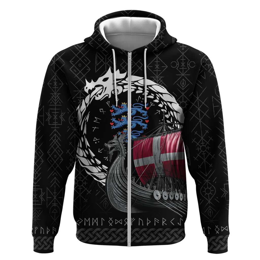 Denmark Viking Drakkar Hoodie Viking Blood LT9