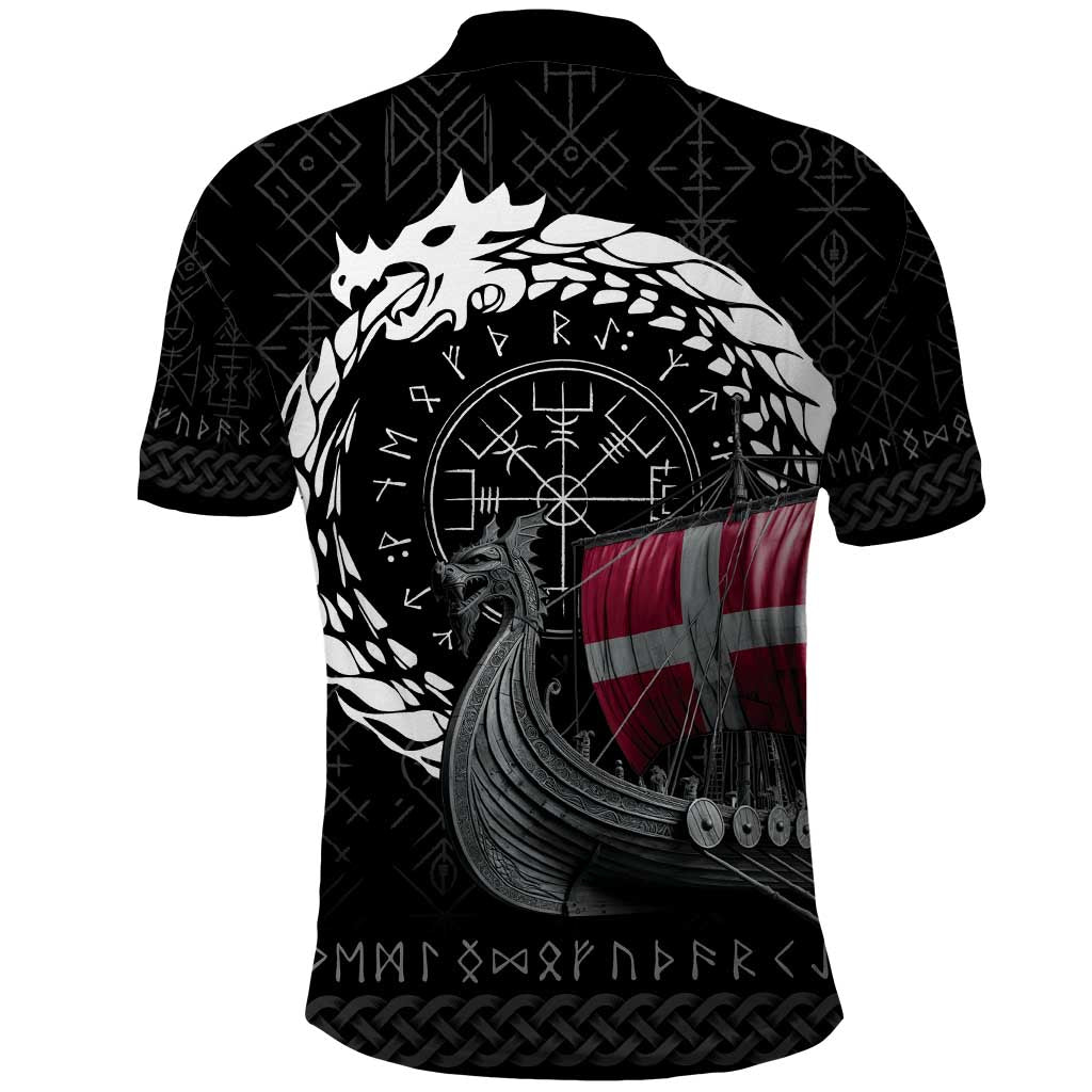 Denmark Viking Drakkar Polo Shirt Viking Blood LT9