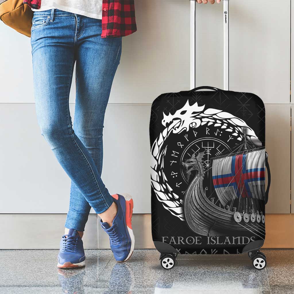 Faroe Islands Viking Drakkar Luggage Cover Viking Blood LT9