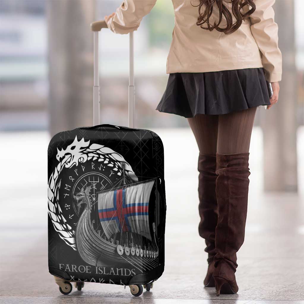 Faroe Islands Viking Drakkar Luggage Cover Viking Blood LT9