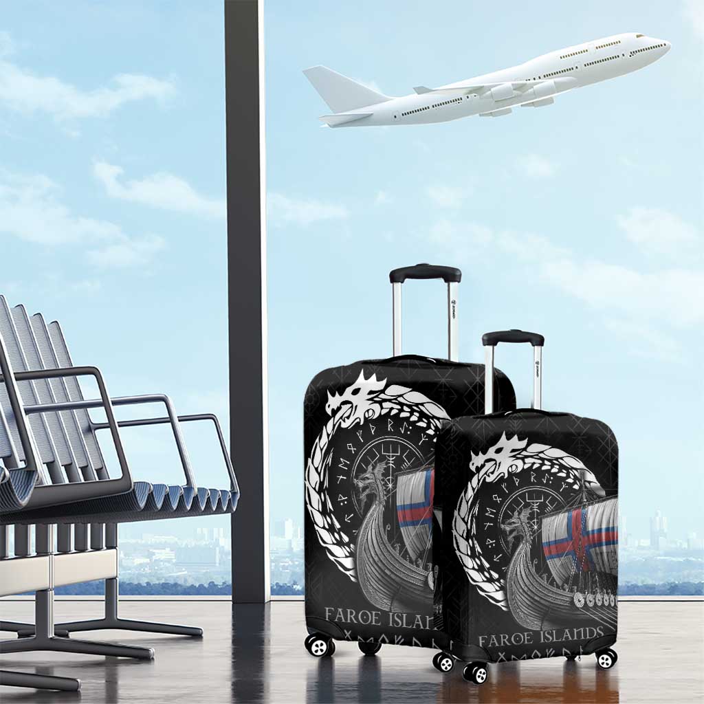Faroe Islands Viking Drakkar Luggage Cover Viking Blood LT9