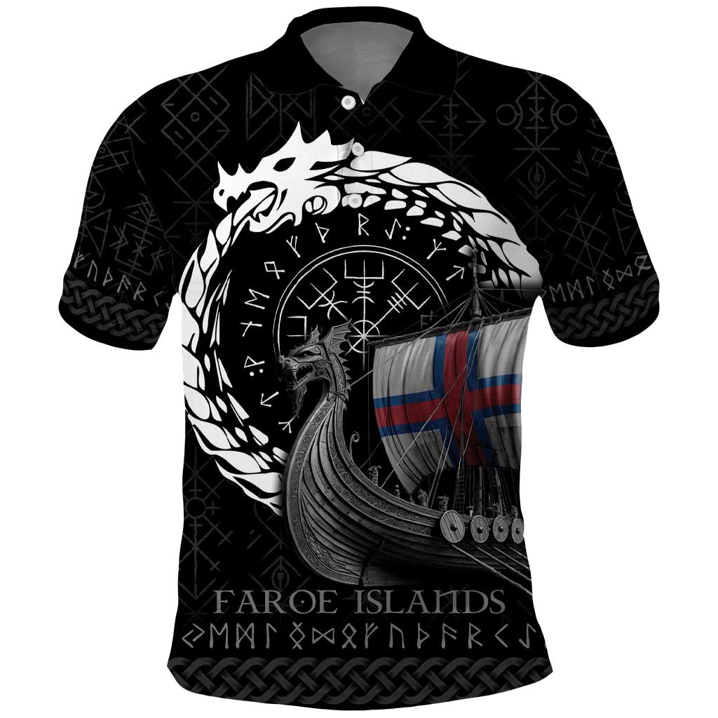 Faroe Islands Viking Drakkar Polo Shirt Viking Blood LT9