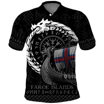 Faroe Islands Viking Drakkar Polo Shirt Viking Blood LT9